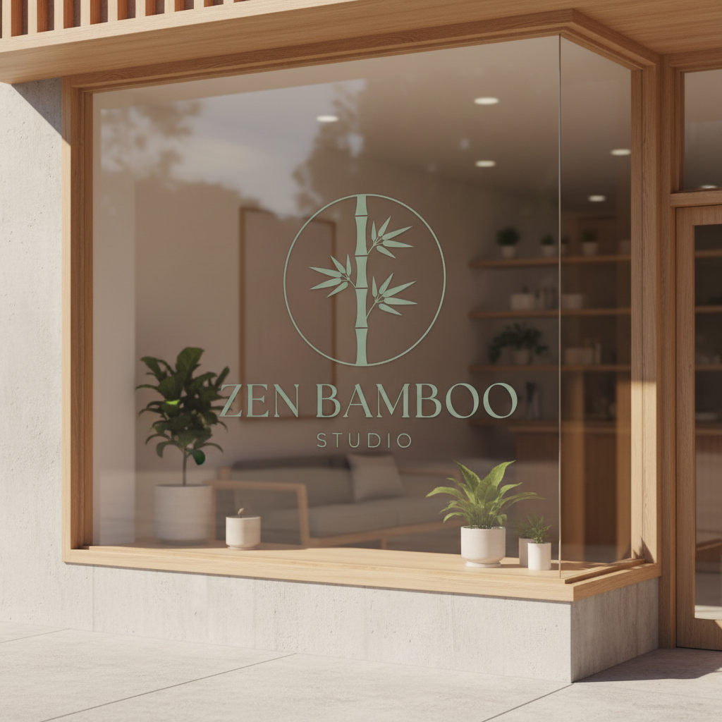 Zen Bamboo Studio logo on storefront